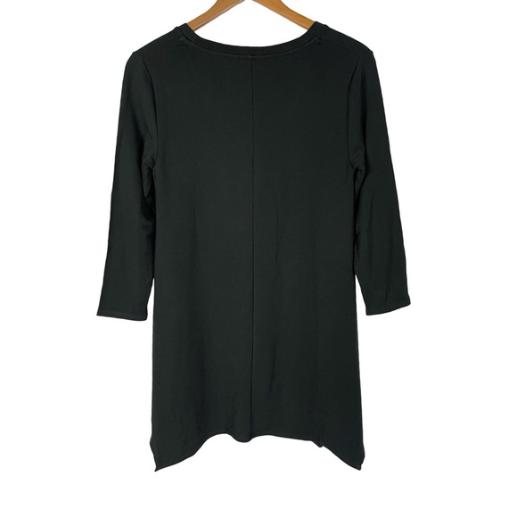 Garnet Hill popover Soft Knit Tunic Top Shirt asymmetric hem Stretchy EUC - Picture 5 of 9